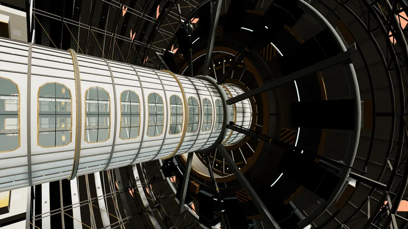 A huge bearing assembly with a turning sleeve and rim, catchers, alignment actuators and a seal labyrinth.